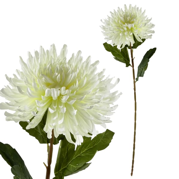 Kunstig Chrysantemum Viridis 75 cm hvid 1pc