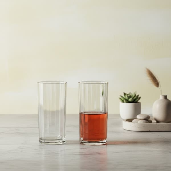 Dricksglas i glas ELISE STRIPES 7x7x15 transparent 4-pack