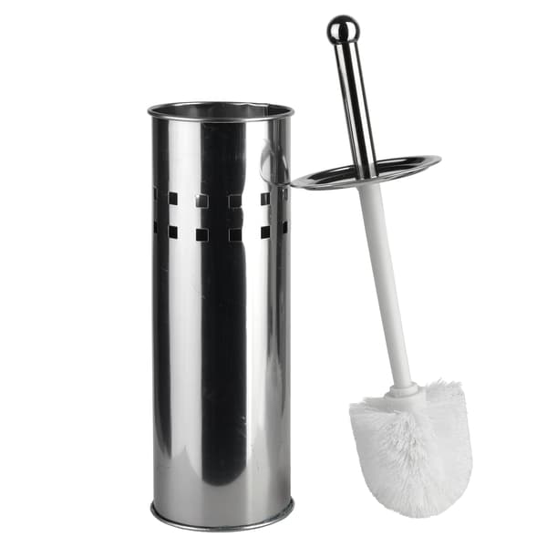 toiletsbørste rustfrit stål DEA 10x10x37.5cm sølv 1pc