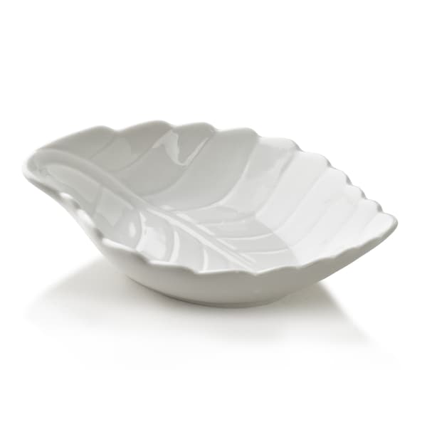 Porslinsskål BASIC Liść 16x12x4 cm Vit 1 st