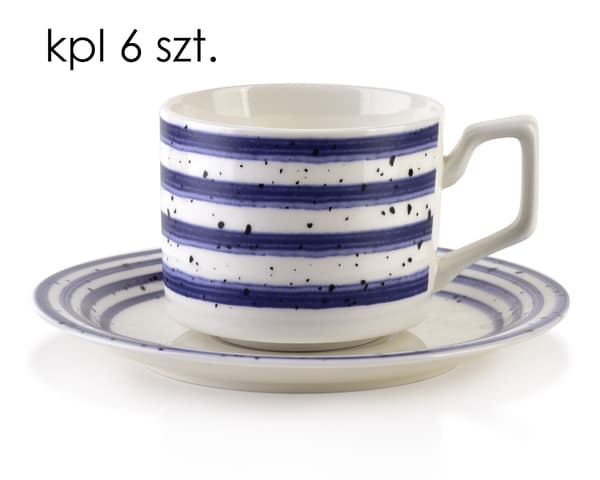 Porslinskoppar Affekdesign JOY 8x7x6,5 cm blå 6 st