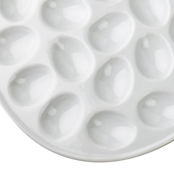 Porcelæn Æggefad Mondex Basic 35x28 Hvid 1stk