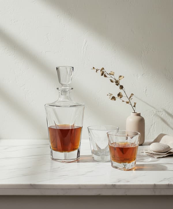 Glaskaraffset AFFEKDESIGN EVA TRIANGLE 780 ml/6x280 ml Transparent 7 delar