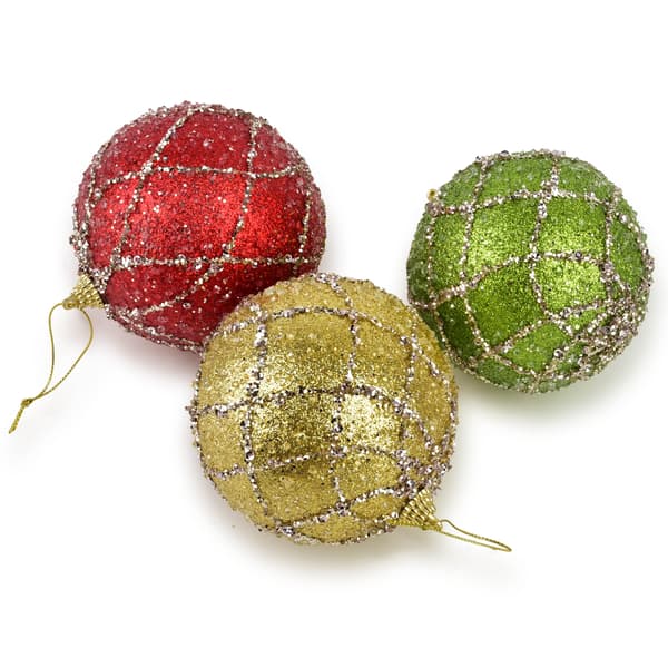 Dekoreret polystyrenjulekugle SANTA LILA 10cm 1stk