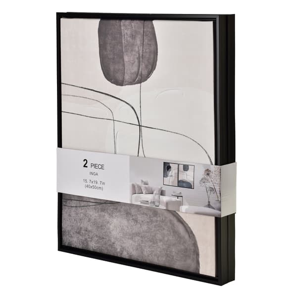 billedsæt Inga Modern 40x50 sort hvid beige 1 sæt