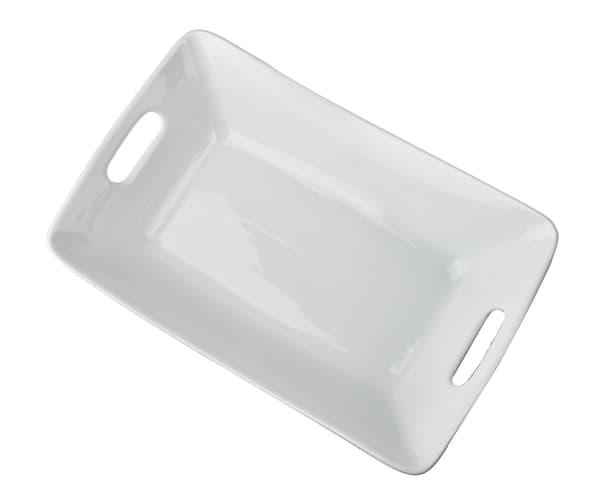 Porcelænsfad Basic 32x21x8 hvid 1pc