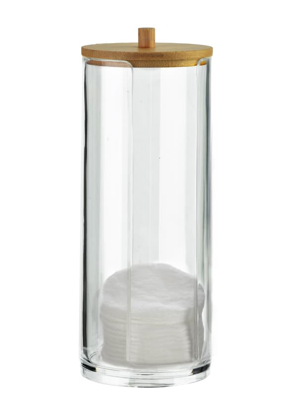 Akryl Bomullspadsbehållare Bea Bea 7x7x19 transparent 1pc