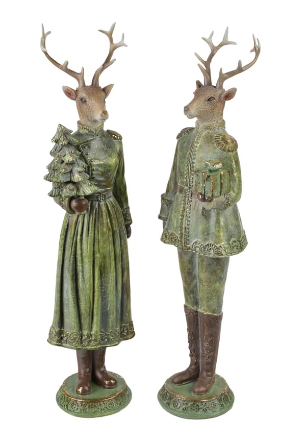 Älgfigur Santa Lila 10,5x10x41cm 1st
