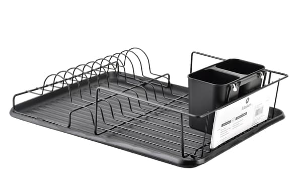 Opvaskestativ i metal Basic Kitchen 42,5x31,5x13,4 cm sort 1 stk