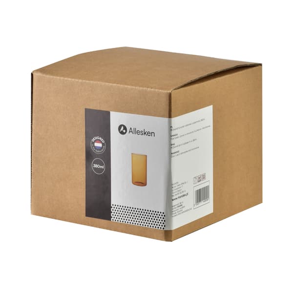 Borosilikatglas Romane Romane 7x7x12 cm honungsfärgad 4-pack
