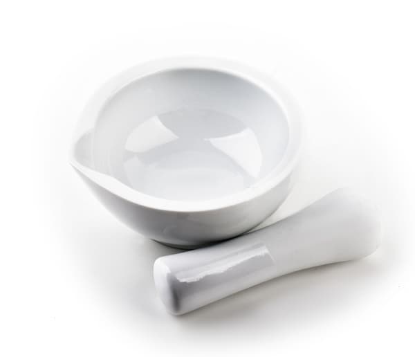 Posliinimortteli BASIC 14 x 6,5 cm Valkoinen 1 kpl