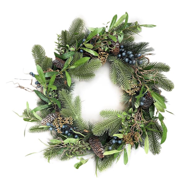 Krans med kottar Viridis 50cm natur 1st