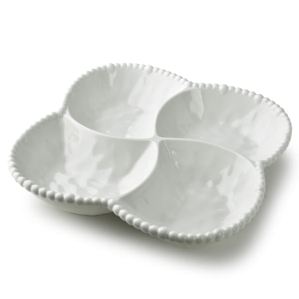 Porslinsskål Basic 4 Delad 25x25x5 cm vit 1 st