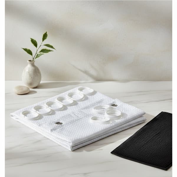 Polyesterduschdraperi Zac White 180x180 white 1pc