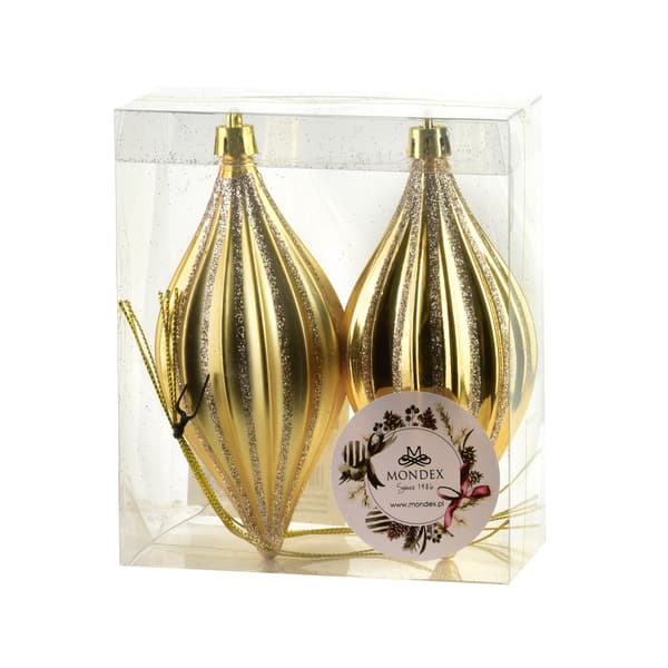 Julgranskulor plast Santa Lila guld 2-pack