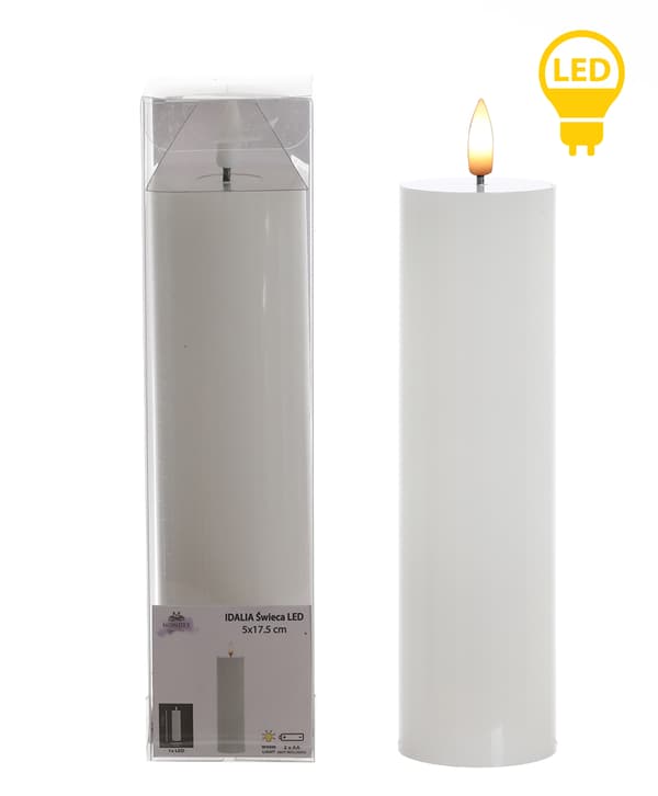 LED Ljus Idalia 5x5x21 cm Vit 1pc