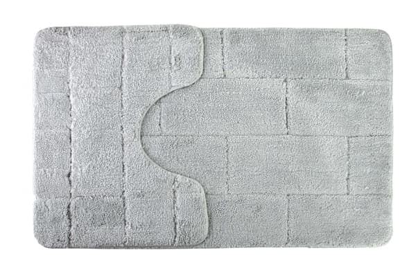 Polyester Badrumsmatta ZAC Set 50x37 50x80 Ljusgrå 2st