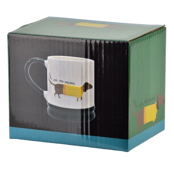 Porslinsmugg Affekdesign Doxie 8x12,3x9,2cm Vit 1pc
