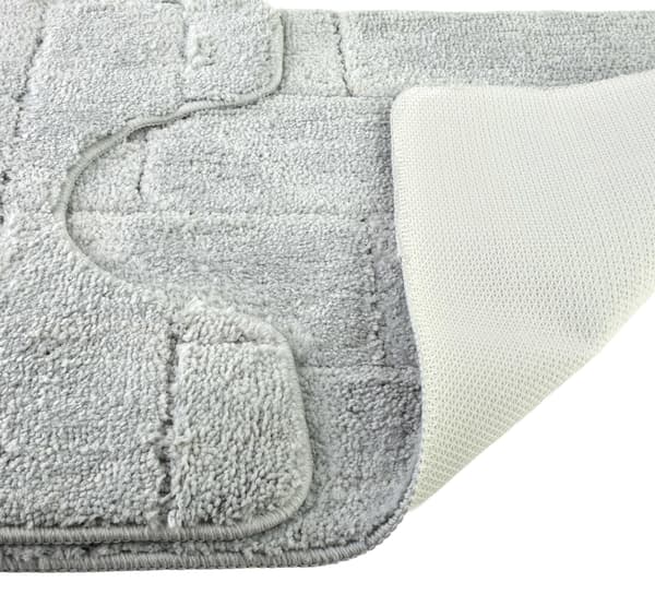 Polyester Badrumsmatta ZAC Set 50x37 50x80 Ljusgrå 2st