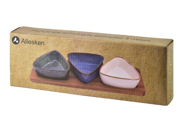 Akaciaträbräda Allesken Modern Kitchen 28x9,5x1,2cm vit 1 set