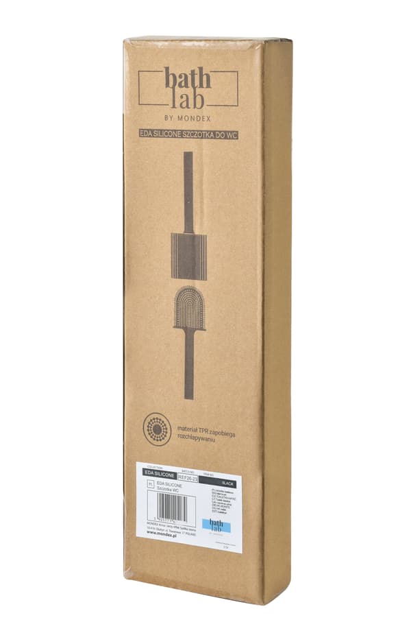 Silikone Toiletbørste Bathlab Eda Silicone 10x4x36cm Sort 1pc