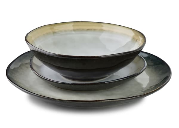 Keramisk desserttallrik Basic Nature 19,5x19,5x2,5 beige 1pc