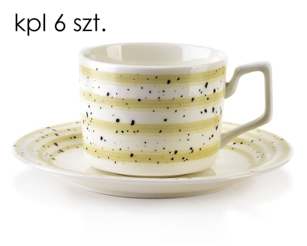 Porcelænskopper Affekdesign JOY 8x7x6,5 beige 6pc