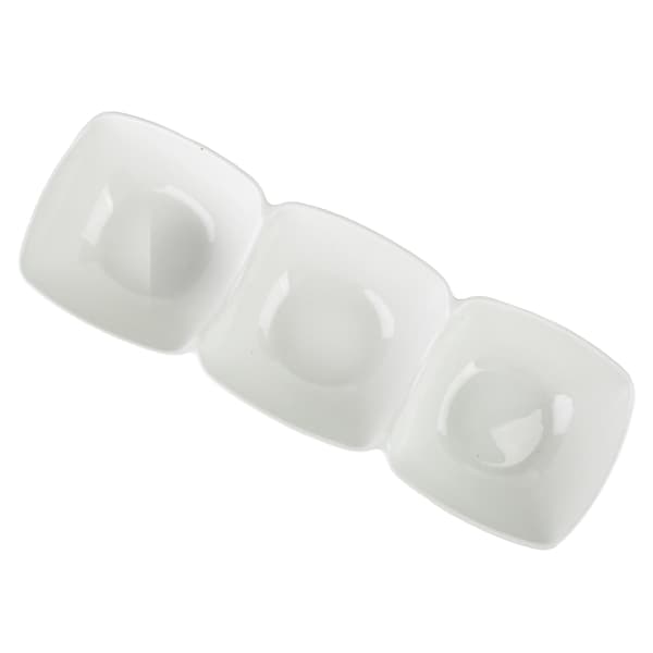 Porslinsfat Basic Tredelat 32,5x11x5 Vit 1 St