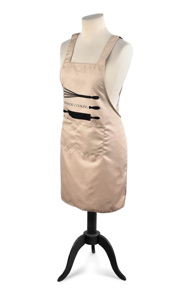 Køkkenforklæde i polyester COOKINI MATHILDE BEIGE 70x74 cm Beige 1 stk.