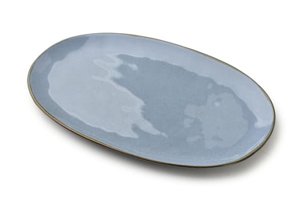 Keramiskt serveringsfat Basic Nature 37x22,5 natur 1pc