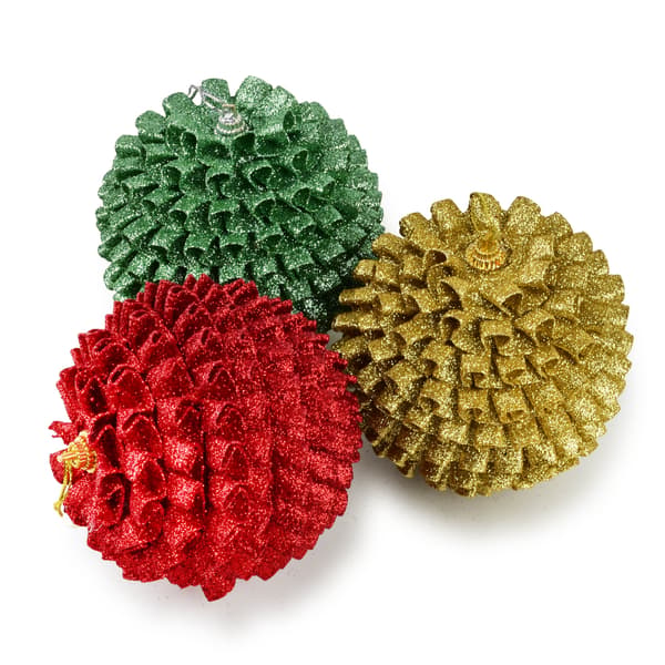 Styroporjulekugle SANTA LILA 10cm dekoreret 1stk