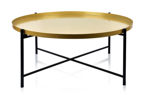 Metalsofabord Mondex Lucas 76,5x32 Sort Guld 1stk