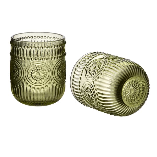 Dricksglas ELISE Green 7,5x7,5x9,2 grön 4-pack