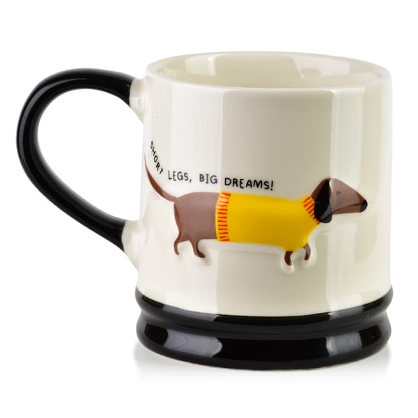 Porslinsmugg Affekdesign Doxie 8x12,3x9,2cm Vit 1pc