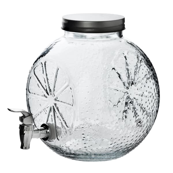 Glasbehållare med kran 5L transparent 4-pack
