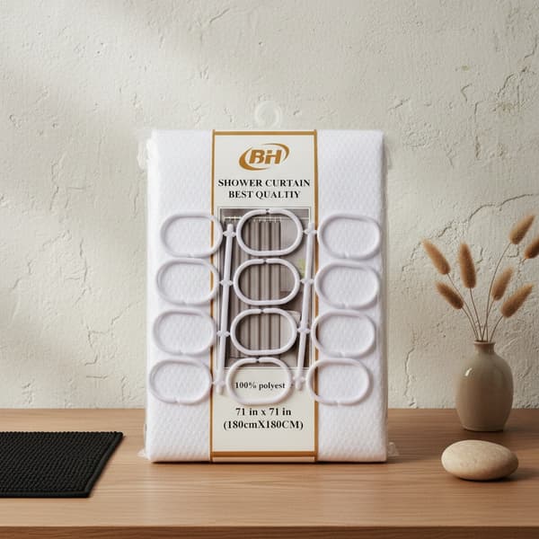 Duschdraperi Zac White 180x180 Vit 1pc