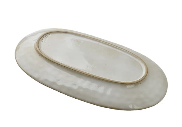 Keramisk ovalt fad Basic Nature Basic Nature 31,5x18 cm natur 1 stk