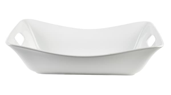 Porcelænsfad Basic 32x21x8 hvid 1pc
