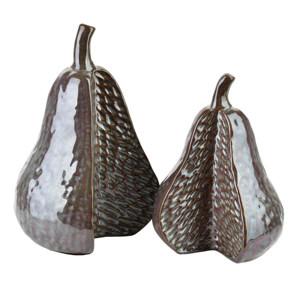 Keramisk Figur Saggio Pear 13x11x21 Vit 1pc