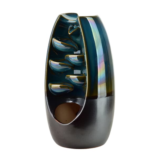 keramisk røgelsesbrænder Mondex Backflow 8,5x8,5x18 cm sort 1 stk