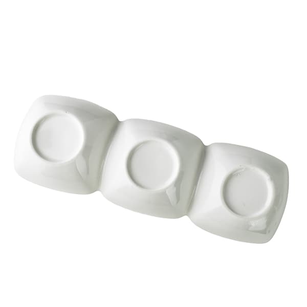 Porcelænsfad Basic Trædelt 32,5x11x5 cm hvid 1 stk