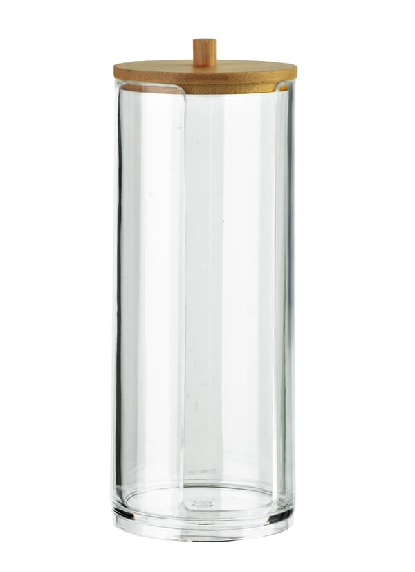 Akryl Bomullspadsbehållare Bea Bea 7x7x19 transparent 1pc