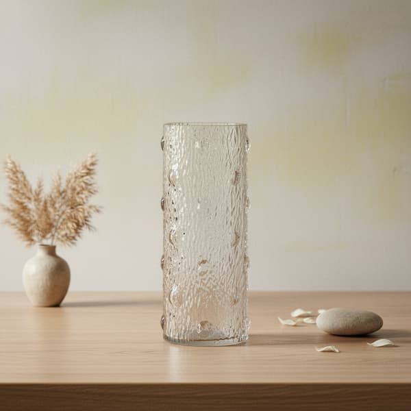 Glasvas Serenite 9,5x9,5x25 cm Transparent 1pc