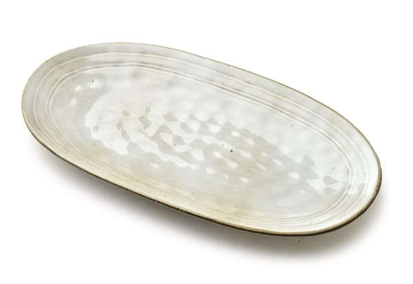 Keramisk ovalt fad Basic Nature Basic Nature 31,5x18 cm natur 1 stk