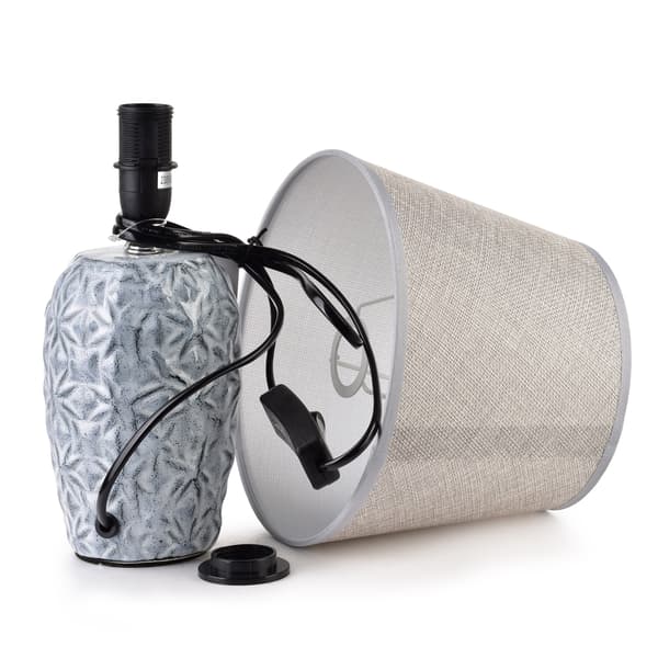 keramisk bordlampe Leti Rustic 9x9x31 blå 1pc