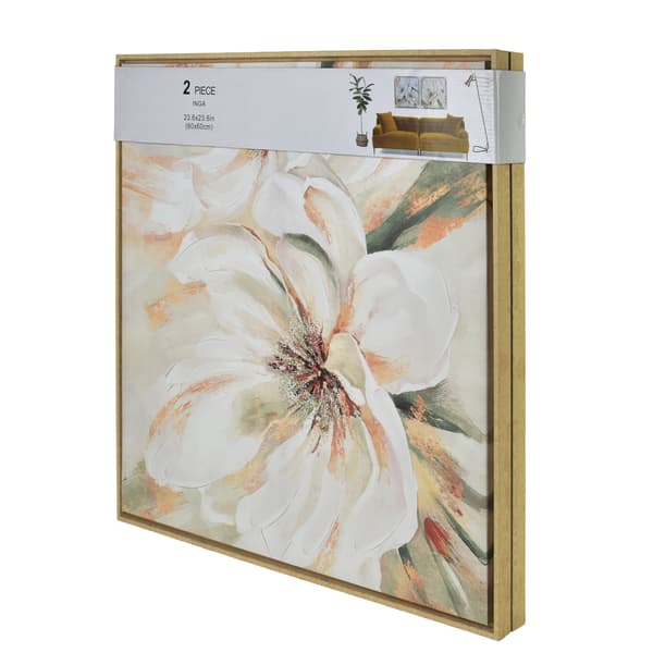 Canvas Tavla Inga 60x60 Vit 2-Pack