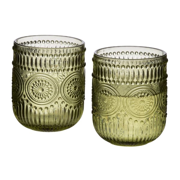 Dricksglas ELISE Green 7,5x7,5x9,2 grön 4-pack