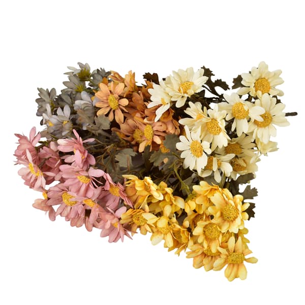 Kunstig Buket Viridis Margeritter 29cm Hvid 1pc