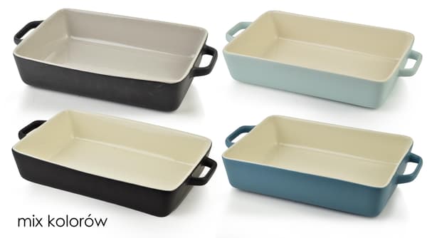 Porcelænsfad Basic Rektangulær 30x20x7 cm Assorterede Farver 1 Stk