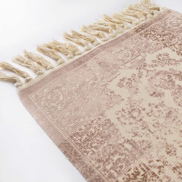Bomull Polyester Matta Orient Orient 90x60 brun grön 1st